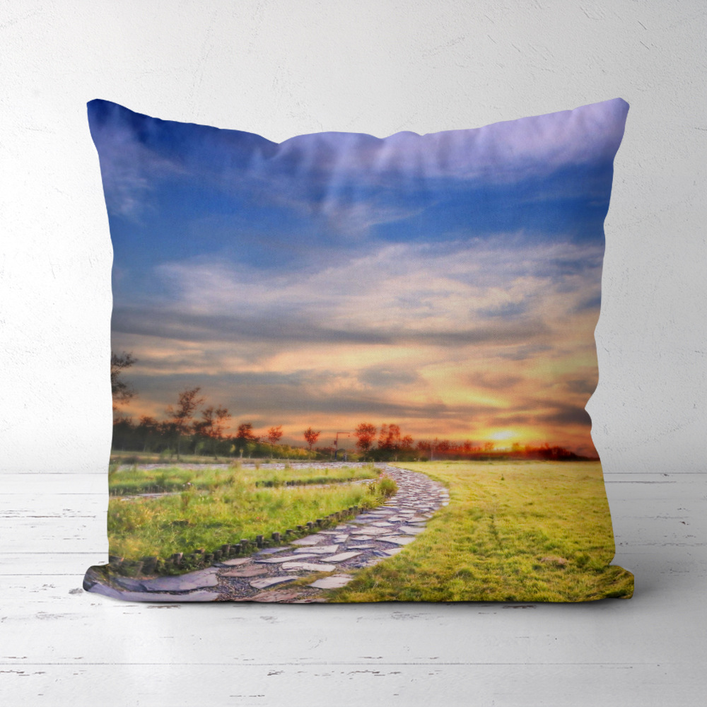 Scenery Series Fashion Pillowcase Fabric Sofa Cushion Cover Home Super Soft Pillowcase display picture 9