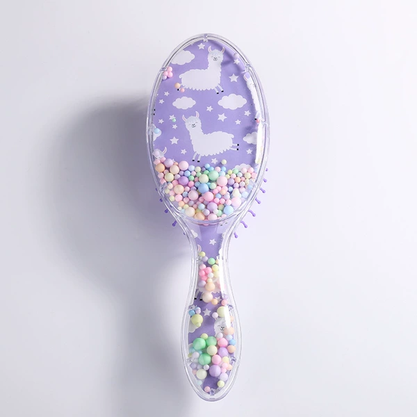 White cotton flower bright powder comb