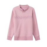 中老年女装秋冬新款针织加绒加厚毛衣时尚小立领纯色妈妈装打底衫，女装针织衫/毛衣，妃慕昵服饰