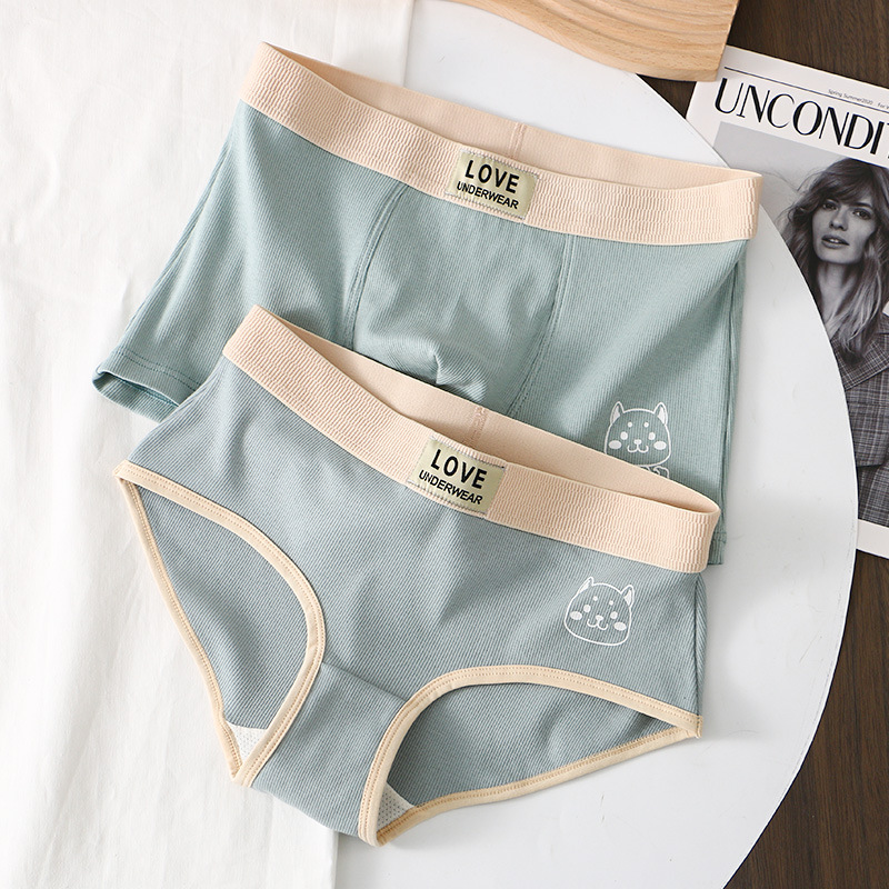 Couple's Underwear Men's Underwear Women's Underwear Men's Cotton Underwear Men's Boxer Women's Triangle Breathable Sports Shorts Head