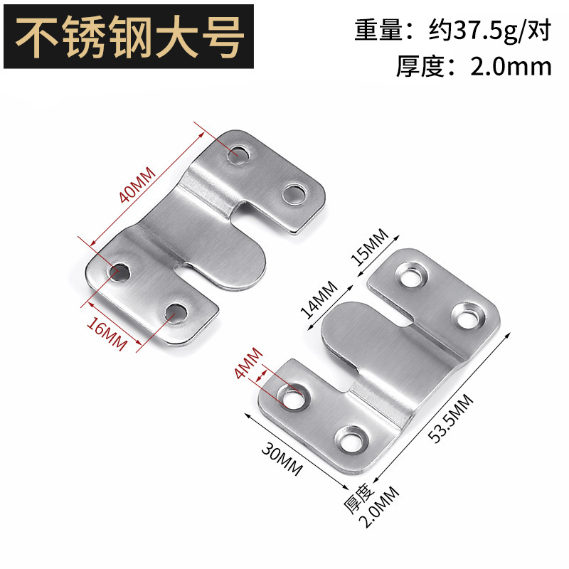 Acero inoxidable en forma de montaña colgante hebilla insertar Marco de imagen galería colgante conector colgante imagen hebilla cama espejo foto marco sujetador