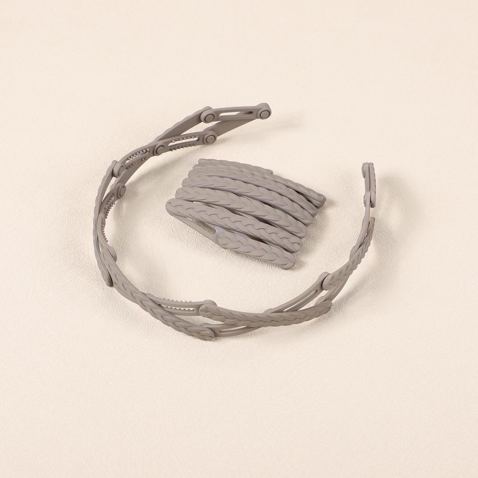 Japonés y coreano nueva diadema retráctil portátil plegable horquilla viaje fácil de llevar diadema antideslizante dentada