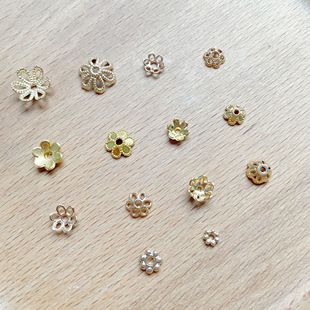 Gold-plated alloy torus spacer bead torus diy handmade material woven beaded bracelet necklace jewelry material matching