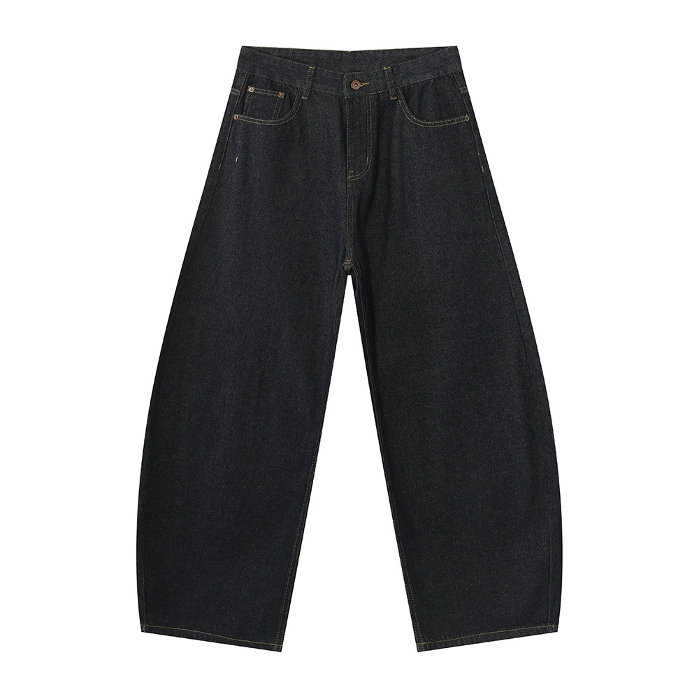 Wide-Leg Jeans (MTLCLOTHES) Korean Style, Water-Washed Denim, Casual Loose Fit
