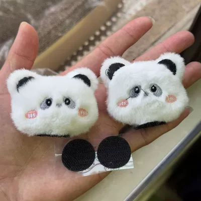 Motosiklet dəbilqələri — Decoration Plush Bunny Bear - doll-sticker-panda