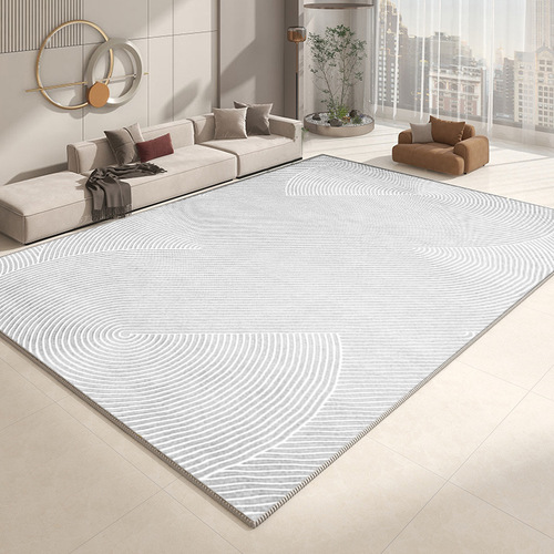 Japanese wabi-sabi style living room carpet floor mat gray minimalist bedroom bedside carpet sofa coffee table carpet