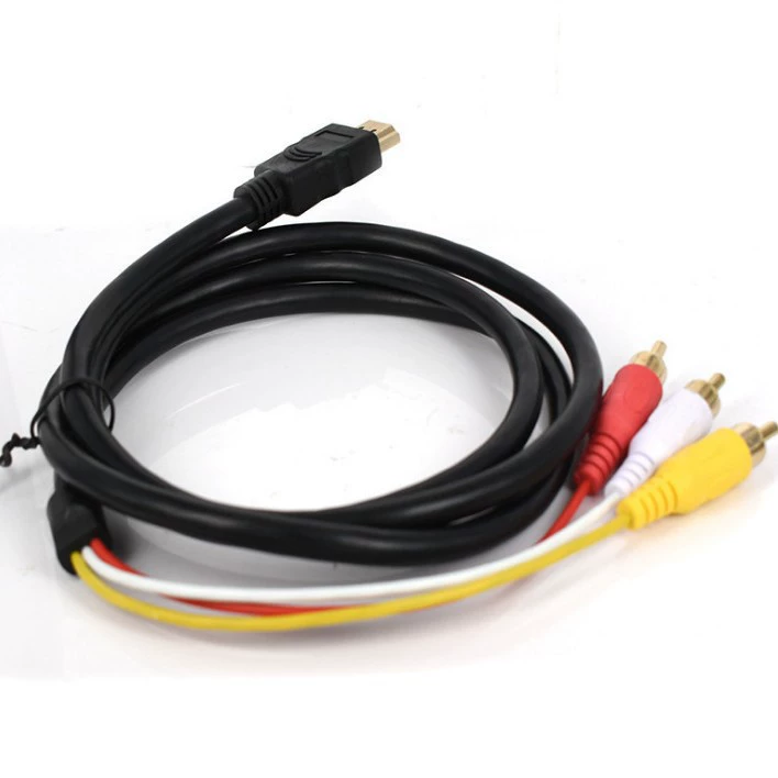 HDMI в AV кабель Lotus 3RCA красный белый желтый компьютер приставка старый телевизор видео HD трицветный кабель