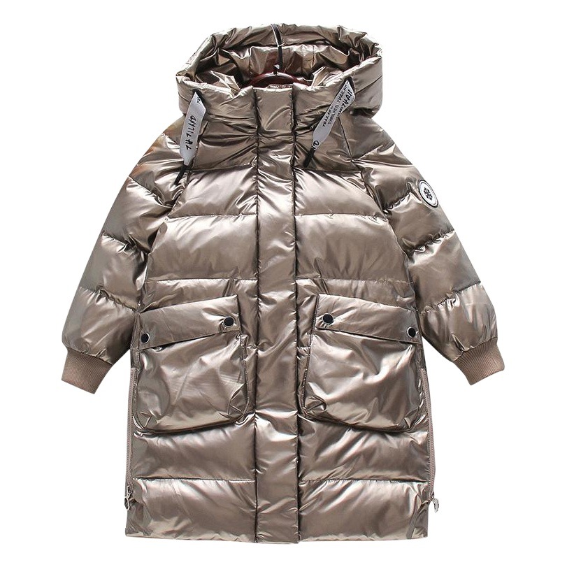Abrigo acolchado de algodón para niñas Princesa 2024 Ropa de invierno de año nuevo Abrigo de estilo occidental Chaqueta acolchada de algodón para niños medianos y grandes Abrigo acolchado de algodón desechable de media longitud