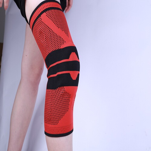 Sports knee support with silicone spring, suitable for basketball, men and women, fitness, running, cycling, meniscus knee support