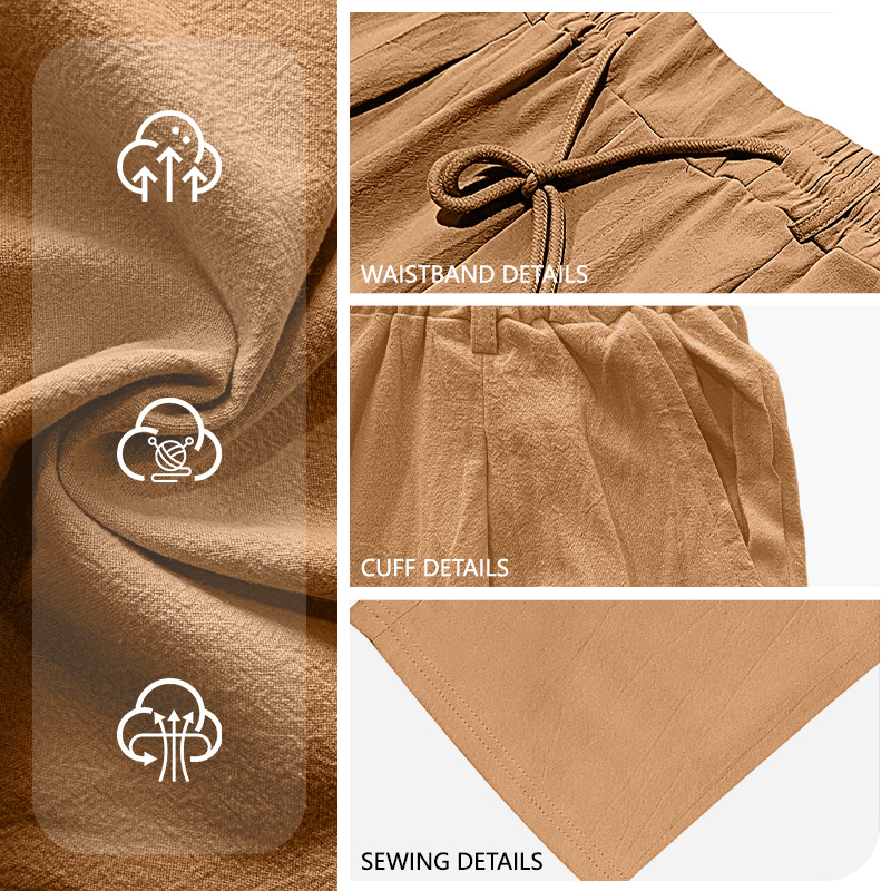 Transfronterizo Amazon americano de verano hombre pantalones relajados rectos casuales simples transpirables pantalones deportivos de playa de piernas anchas