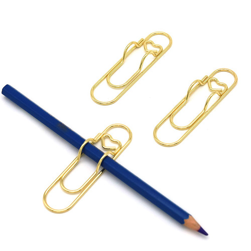 Manufacturer metal love pen clip creative gold pen plug accessories wholesale portable pencil fixed pen buckle clip