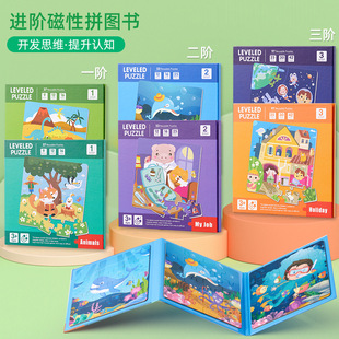 Three-in-one Children's Advanced Folding Magnetic Puzzle Book Clip-on Children's Educational Early Education Intelligence Magnetic Force
