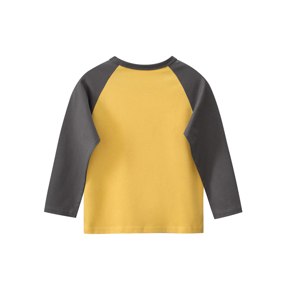 27kids ropa para niños transfronterizos camisa de fondo para hombres camiseta de manga larga para bebés 2024 otoño nueva ropa de una pieza