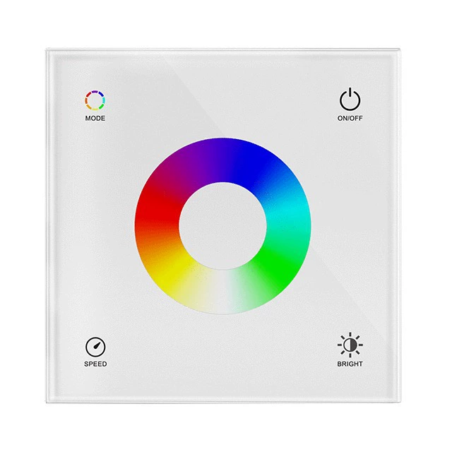 Контроллер кольцевой сенсорной панели RGB T3, 12–24V DC, 3-ходовой * 4A, радиочастотный