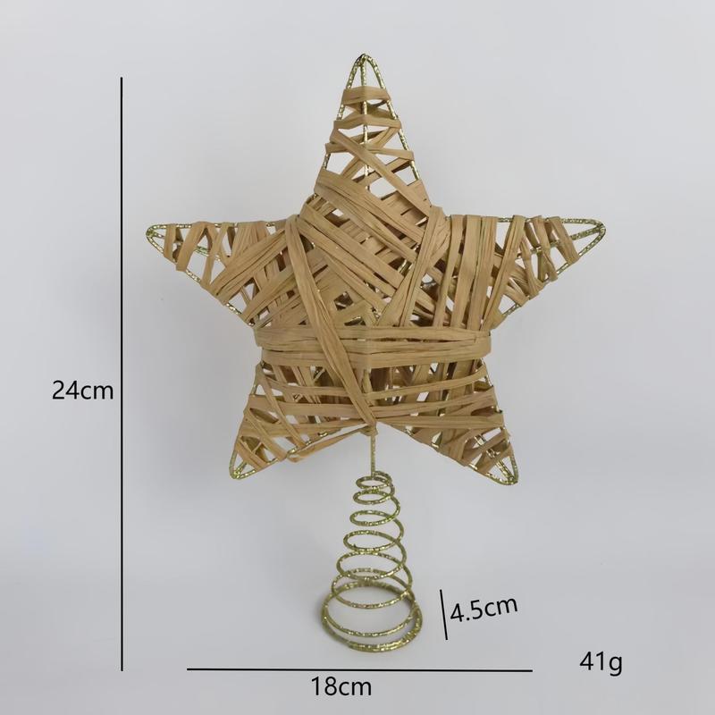 Amazonの新しいクリスマスツリートップデコレーション、五芒星、金色の中空パウダーアイアンクリスマスツリートップスター|undefined