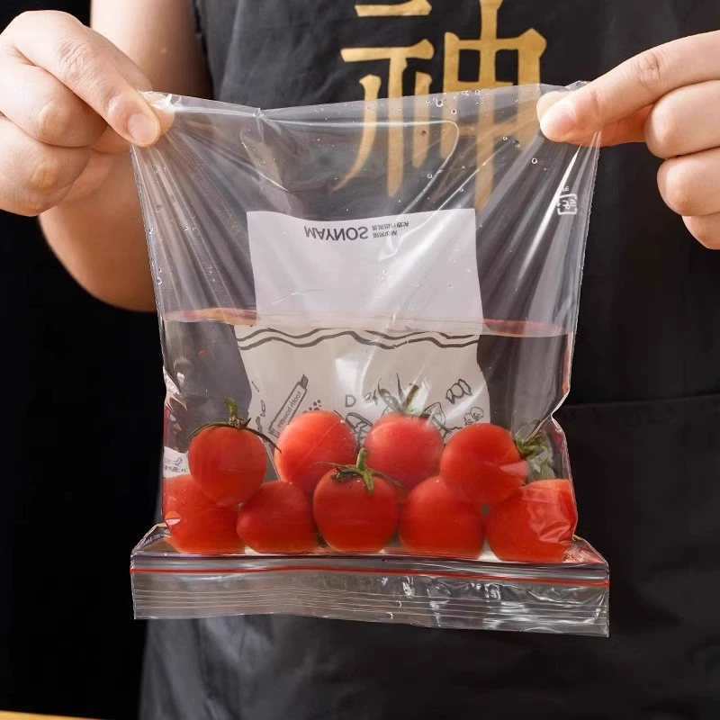 Упакованные пакеты, свежие пакеты, плотные пакеты класса пищевых продуктов, бытовые толстые пакеты для холодильника и замороженных продуктов, самозакрывающиеся пакеты