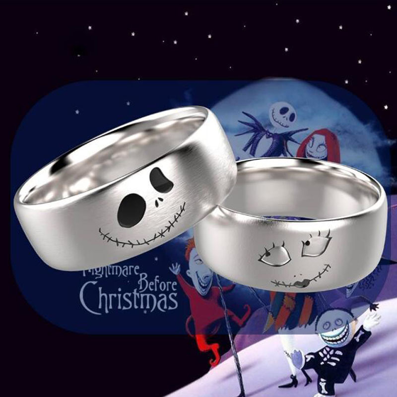 Face Pattern Punk Cool Style  Face Titanium Steel Wide Band Rings In Bulk