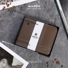 跨境爆款防盗刷零钱男士真皮钱包多功能亚马逊热销SIM头层牛皮