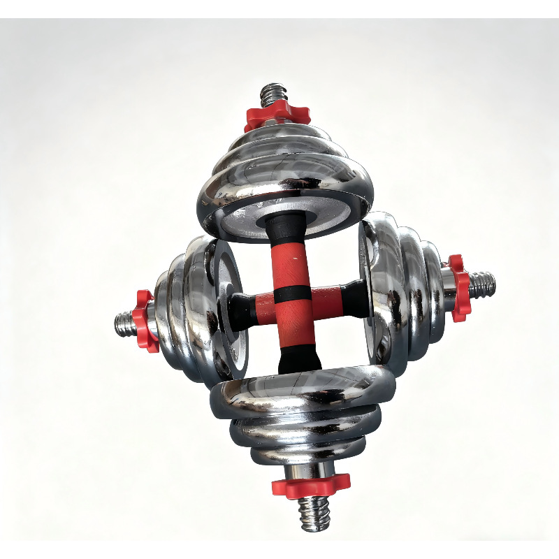 Wholesale Dumbbell Weight Plates Barbell Home Fitness Equipment Adjustable Electroplated Dumbbell Handle Ring Combination Set