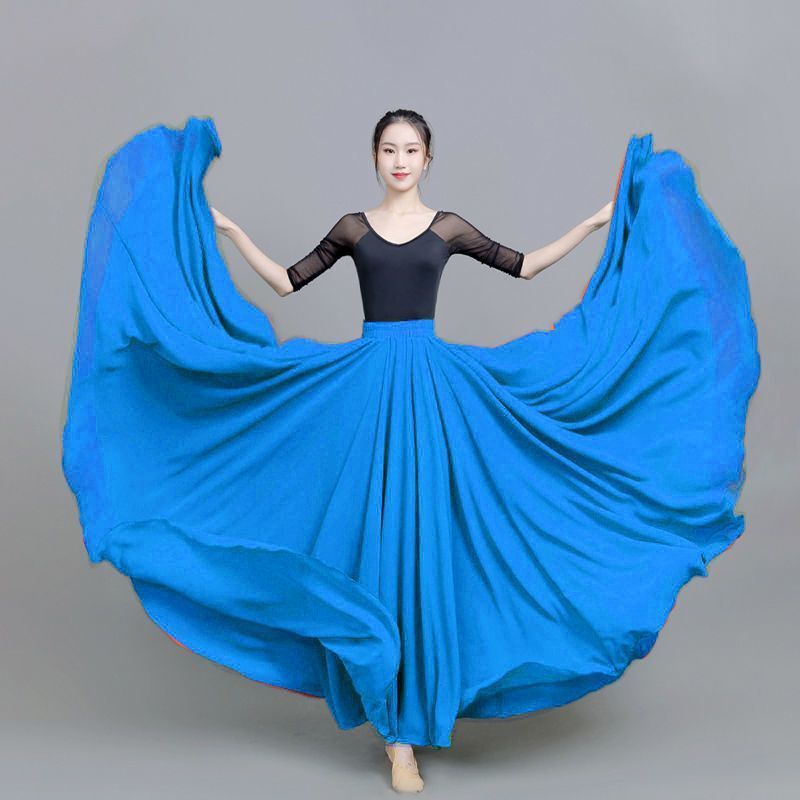 720-degree large swing dance skirt square dance skirt ballet practice long skirt photo art examination Xinjiang large swing skirt