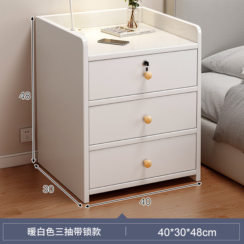 Mini meseta de cabezal de cama dormitorio doméstico 2025 estante de almacenamiento de alquiler pequeño gabinete de cabezal de cama simple