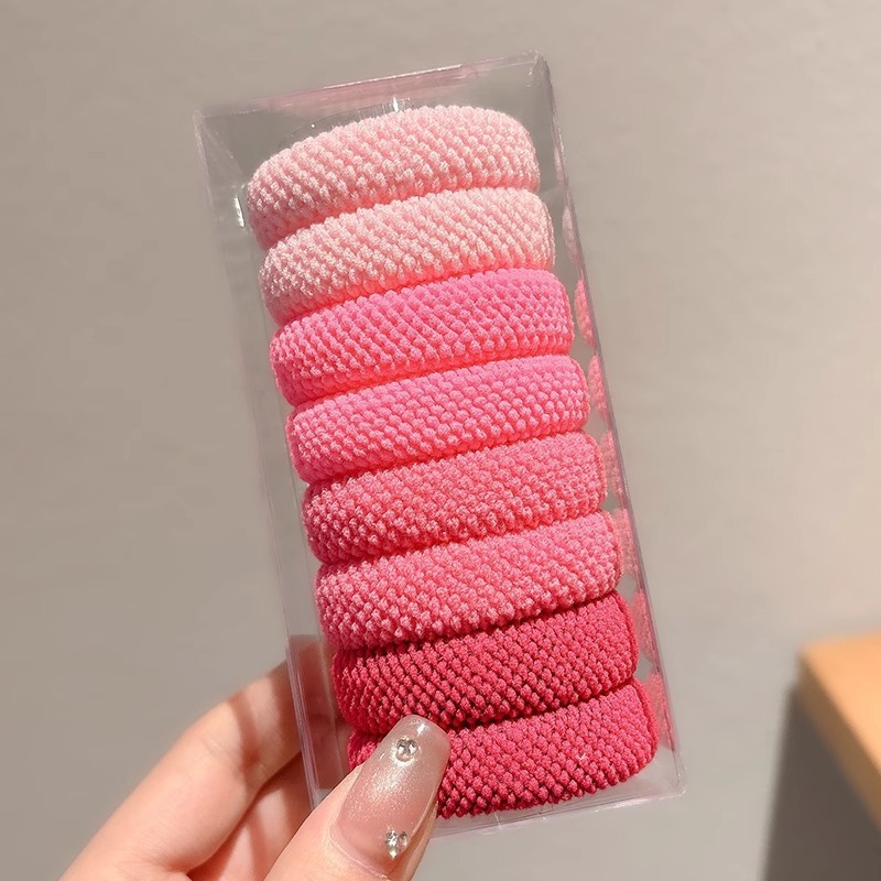 Cuerdas de cabello de cola de caballo de alta elasticidad, banda de goma duradera, anillo de cabello de mujer, 2025 nuevo toque de cabello de primavera y verano de alta gama