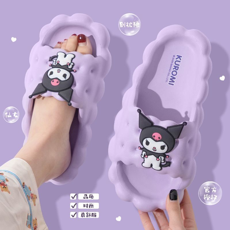 Kuromi Slippers for Women in Summer, Cute Cartoon Indoor and Home, Can Be Worn Outside Ip Joint Sandals for Women, Summer Kuromi Slippers for Women in Summer, Cute Cartoon Indoor and Home, Can Be Worn Outside Ip Joint Sandals for Women, Summer