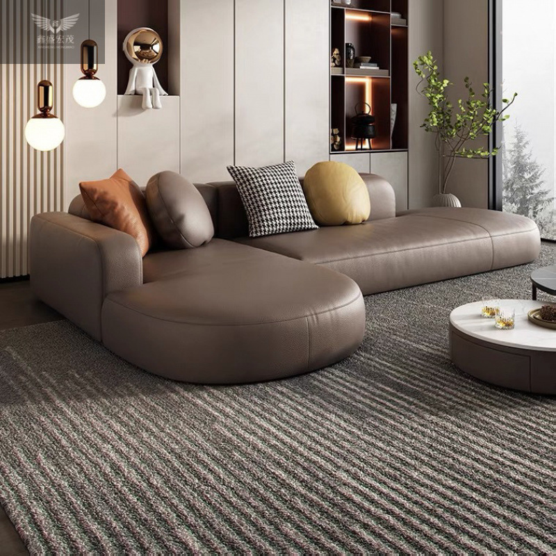 Sala de estar sofá de apartamento pequeño nórdico italiano minimalista hogar moderno ocio nuevo diseño sofá de tela de esquina grande
