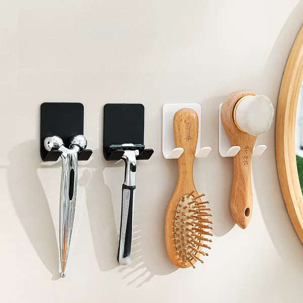 Multifunctional Power Plug Hook, Strong Sticky Hook, Punch-Free Manual Razor Hook, Razor Storage Bracket