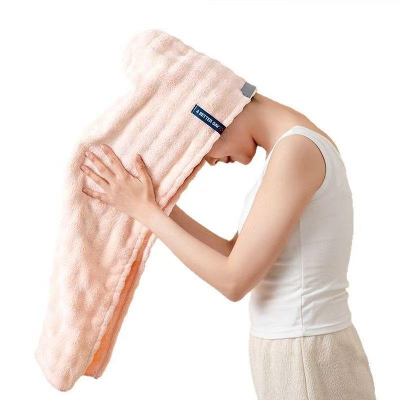 新しいフレンチライト高級ドライヘアキャップ、厚く、吸水性と速乾性、ワンピースターバン、シャンプーストラップタオル|undefined