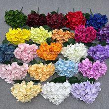 27片仿真5头把束绣球花婚礼堂装饰假花婚庆花路引打底5头把束绣球