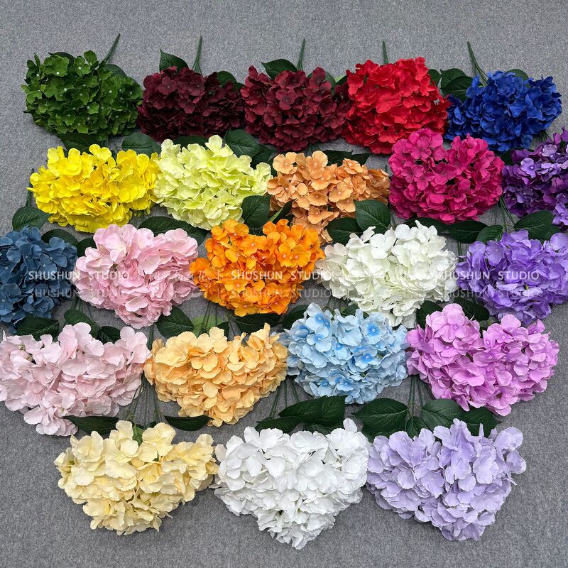 27 Pieces of Simulated 5-Head Bunches of Hydrangea Wedding Hall Decoration Fake Flowers Wedding Flower Road Guide Base 5-Head Bunch of Hydrangea 27 Pieces of Simulated 5-Head Bunches of Hydrangea Wedding Hall Decoration Fake Flowers Wedding Flower Road Guide Base 5-Head Bunch of Hydrangea