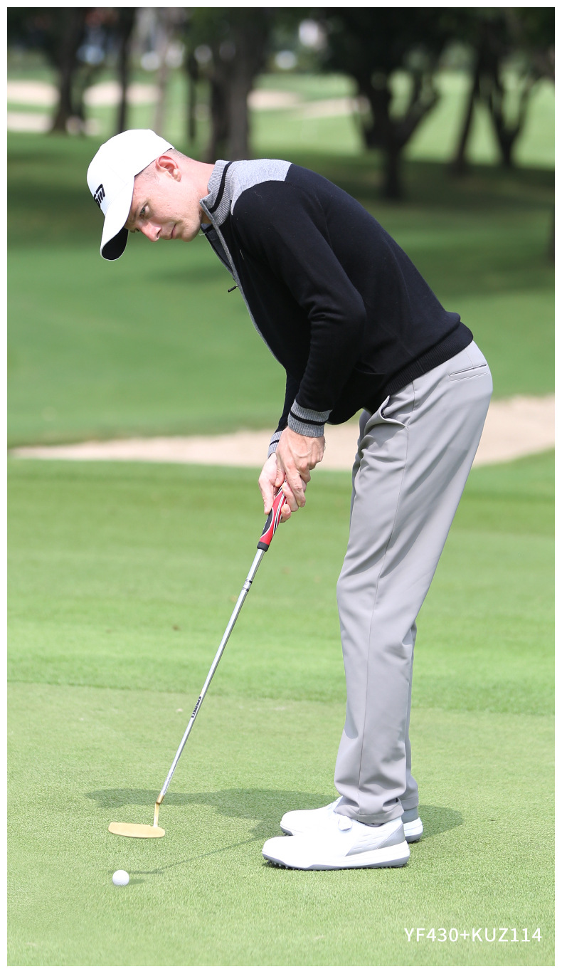 Quần golf nam PGM dài không thấm nước co giãn thắt lưng — KUZ114-màu trắng, KUZ114-Đen, KUZ114-màu xanh hải quân, KUZ114-màu xám chi tiết 11