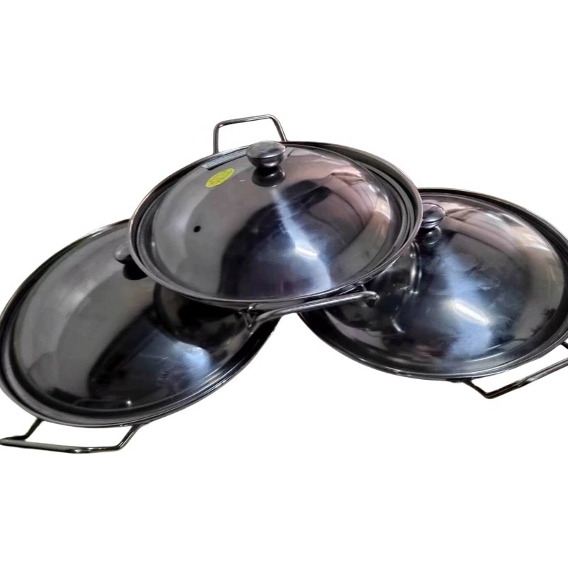 Горшок для спирта с защитой от перелива Jin Rongfa с крышкой Немагнитный сухой горшок из нержавеющей стали Утолщенный маленький горячий горшок Горшок на вынос Горячий горшок с круглым дном