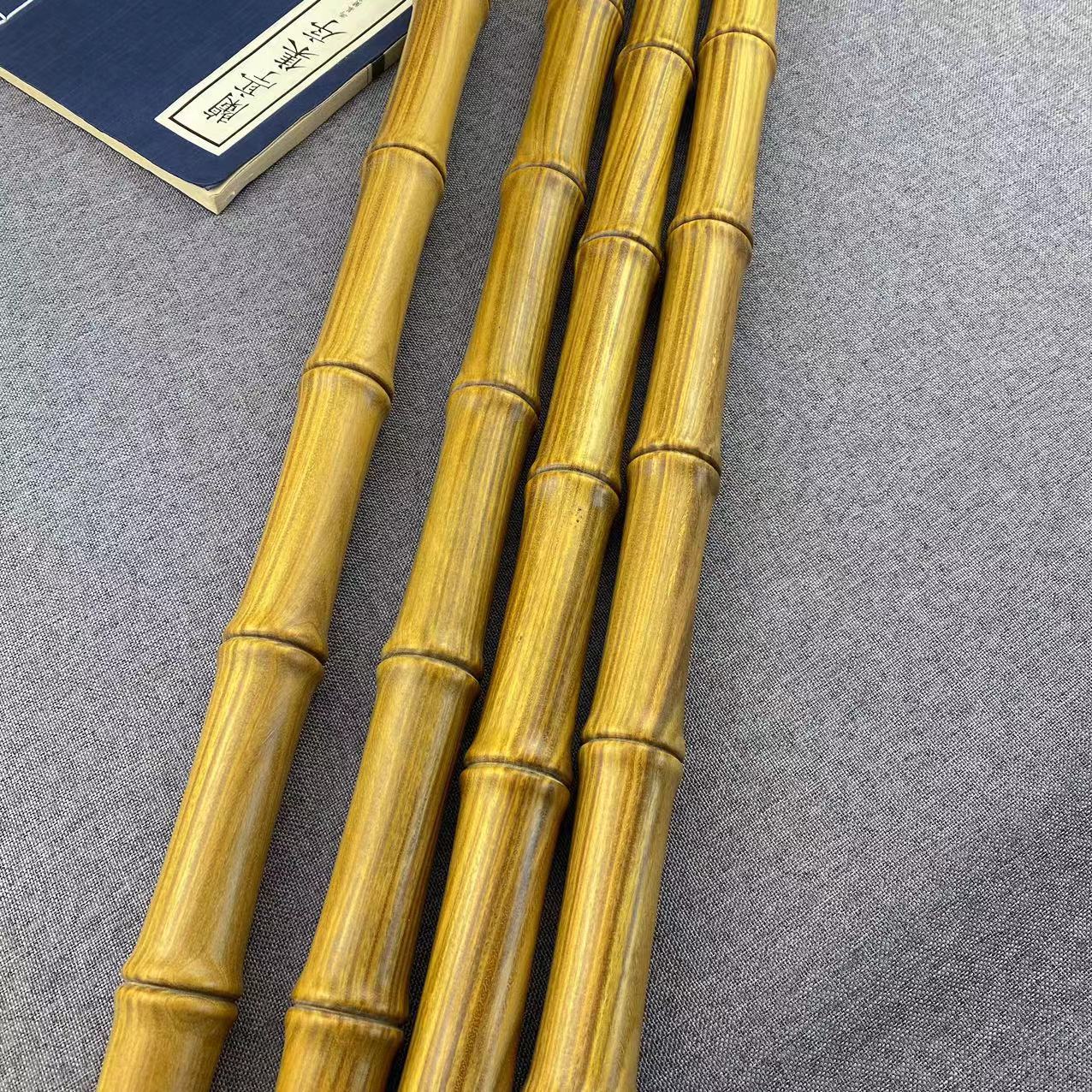 绿檀木竹节棍一体雕刻竹子太极棍武术棍盘玩解压健身棍木棒圆棍手-阿里巴巴