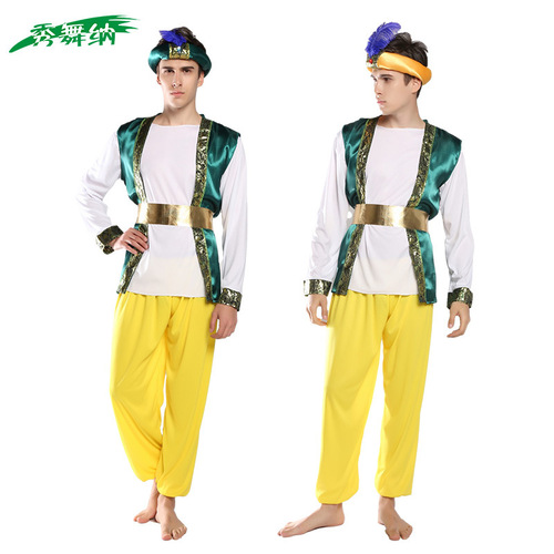 Halloween cosplay costume party Indian Arabic adult male role-playing prince performance outfit