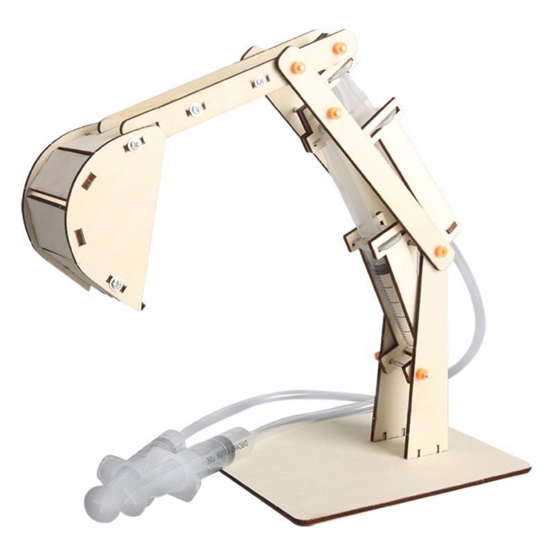 Tallo equipo de experimento científico para niños estudiante tecnología invención juguetes físicos DIY Excavadora hidráulica Juguetes