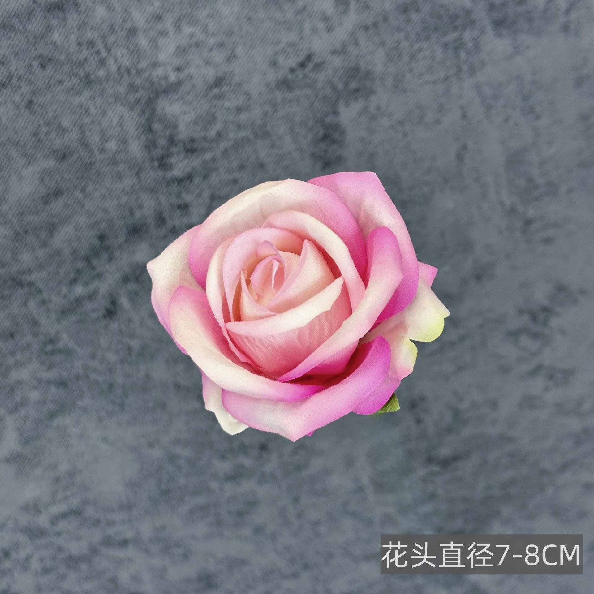 Franela artificial flor Rosa cabeza ramillete rojo boda flor pared tiro apoyos flor artificial arco flor artificial al por mayor