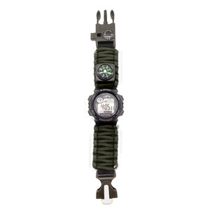 Mountaineering Wilderness Survival First Aid Whistle Compass Multifunctional Watch Magnesium Rod Fire Survival Escape Watch