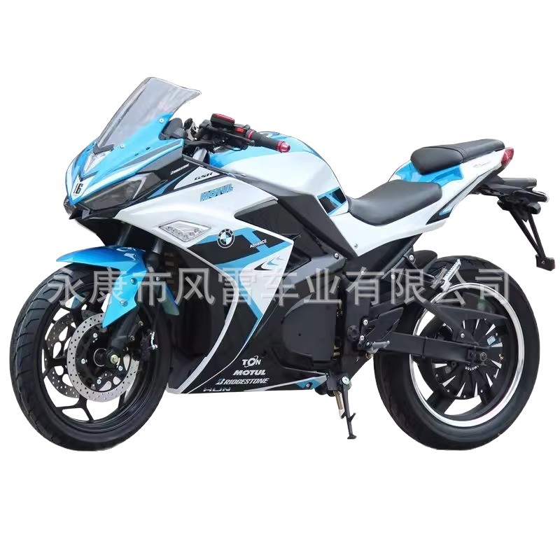 Motocicleta eléctrica de alta velocidad de alta potencia R3 de 72v para adultos doble V6 súper grande carrera de motocicletas eléctricas image 6