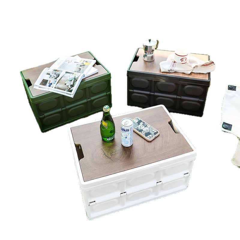 Caja de almacenamiento de camping al aire libre Caja de almacenamiento de almacenamiento de automóviles de camping plegable Caja de acabado de pesca de excursión