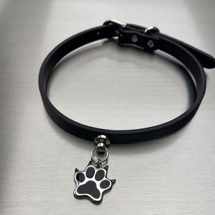 Punk Sweet Cool Rebellious Puppy Collar Women's Neck Strap Cat Claw Leather Rivet Choker Necklace Punk Necklace
