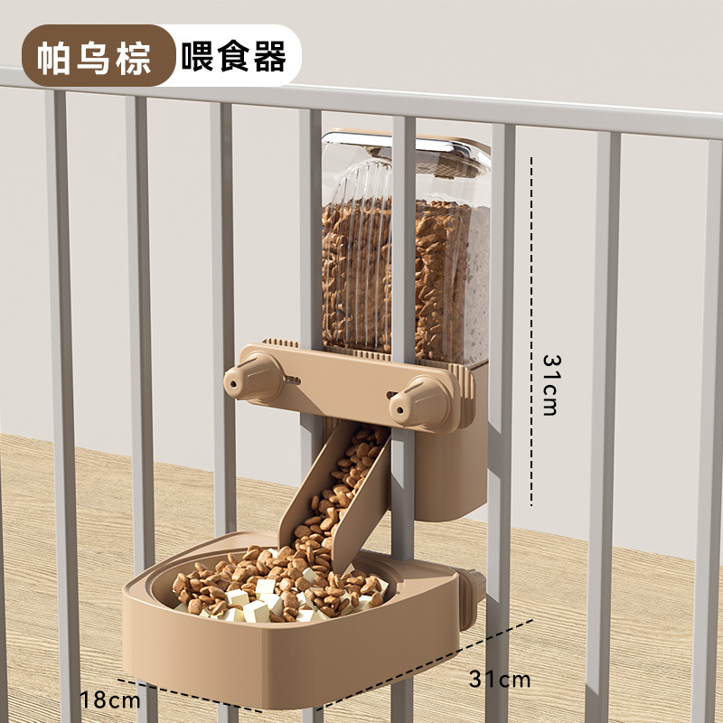 Jaula para mascotas, bebedero, gato colgante, alimentador de agua potable, cuenco para perros, cuenco para gatos, suministros para jaulas para perros de gran capacidad