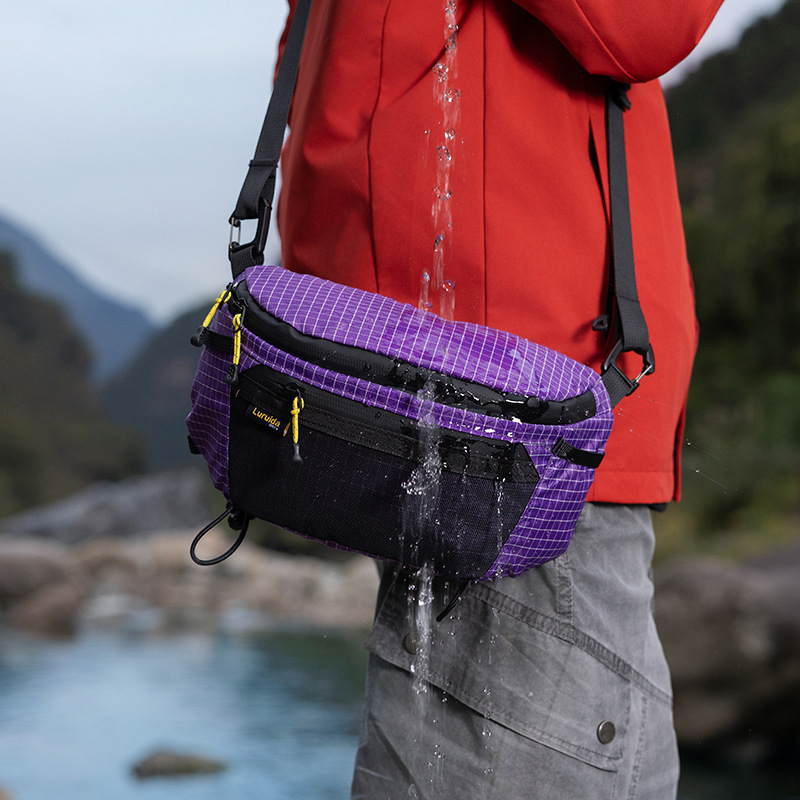 Outdoor hiking and mountaineering tactical waist bag, multifunctional expandable side bag, portable waist belt bag, chest bag, cycling crossbody bag