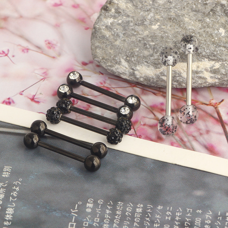 Pointed titanium steel lip stud product view
