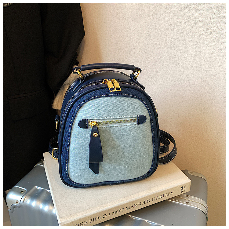 Bolsa de mano de tendencia transfronteriza 2026 nueva nicho Jeans mochila de hombro mochila multifuncional
