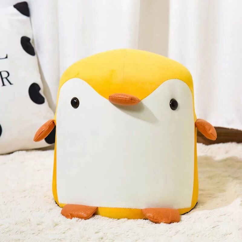クリエイティブな漫画ペンギンのスツール、リビングルーム用の木製スツール、家庭用の低いスツール、玄関で靴を履き替えるためのスツール、子供用の漫画スツール|undefined