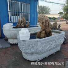 石槽旧石槽户外造景盆栽花卉老青室内摆放石材牛槽雪浪石景观石