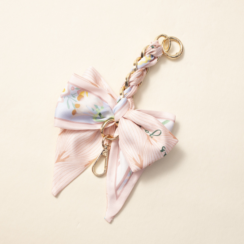 핑크 5 보우 연장 체인 17cm