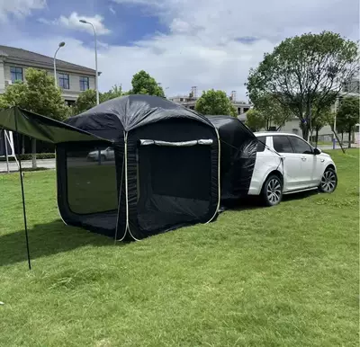 Avtomobil dam çadırları Rear Tent, Rv Tent - dazzling-black-3-5-people